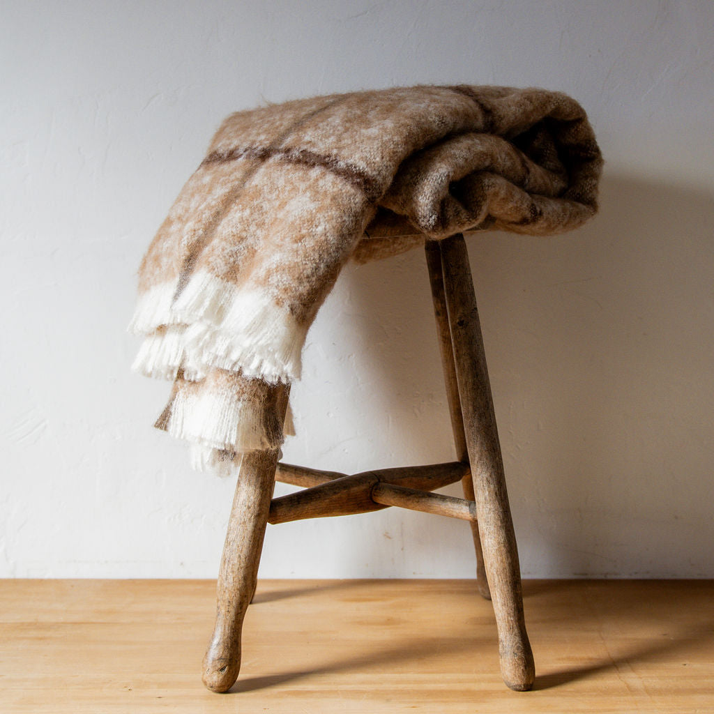 Waverley Mills Shale Alpaca Throw Barley | Waverley Mills | Miss Arthur | Home Goods | Tasmania