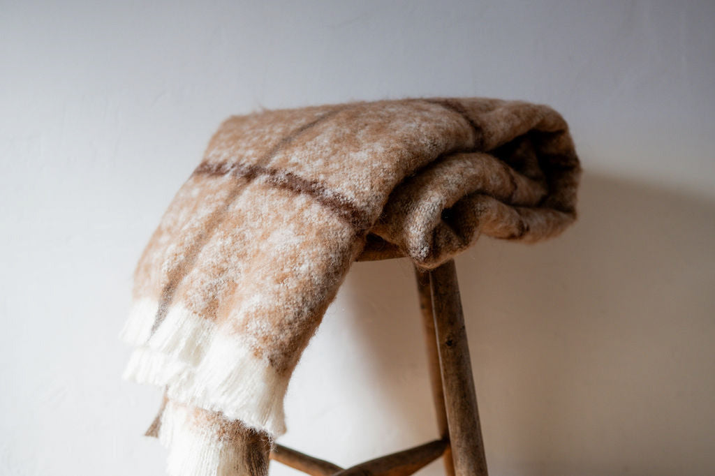 Waverley Mills Shale Alpaca Throw Barley | Waverley Mills | Miss Arthur | Home Goods | Tasmania