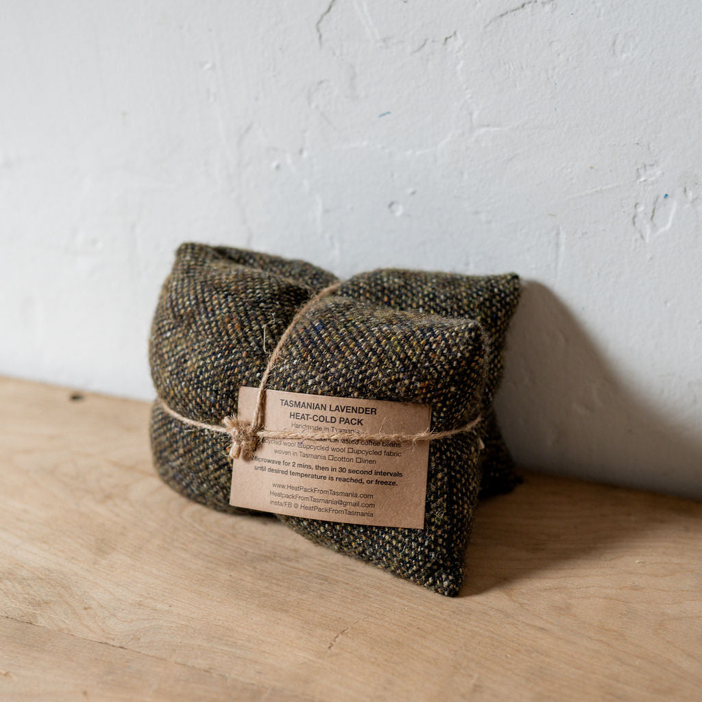 Upcycled Wool Lavender Heat Pack Deep Olive | Heatpack From Tasmania | Miss Arthur | Home Goods | Tasmania