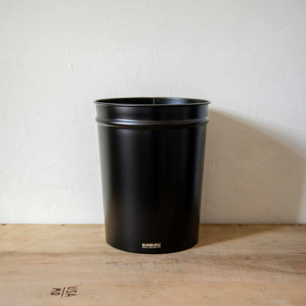 Bunbuku Tapered Waste Bucket Black | Bunbuku | Miss Arthur | Home Goods | Tasmania