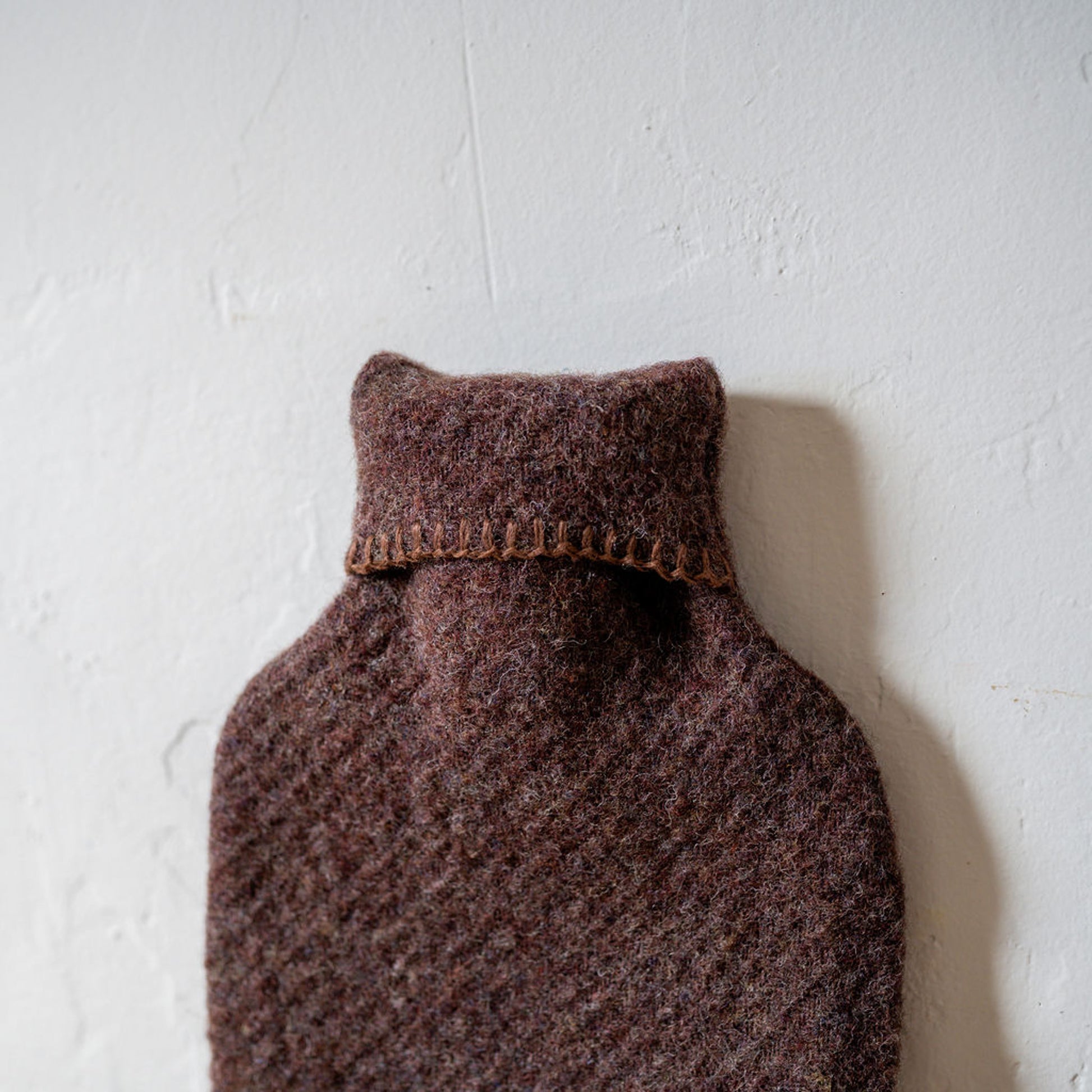 Tweedmill Textiles Hot Water Bottle Cover Recycled Wool Coffee | Tweedmill Textiles | Miss Arthur | Home Goods | Tasmania