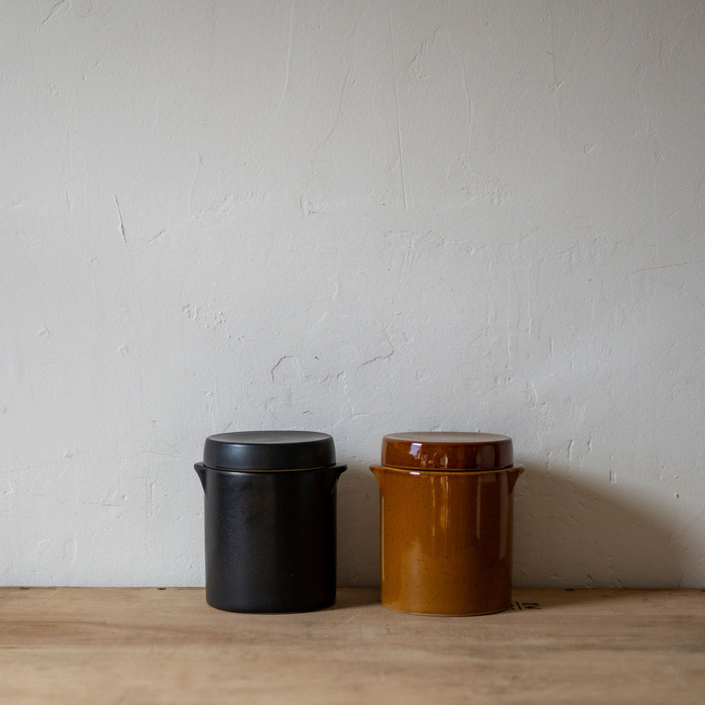 Manufacture de Digoin Round Lidded Jar 1L Miel | Manufacture de Digoin | Miss Arthur | Home Goods | Tasmania