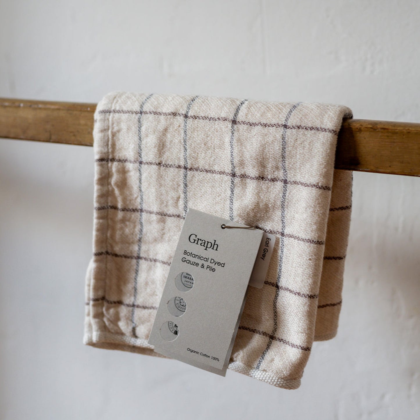 Kontex Graph Wash Cloth Earl Grey | Kontex | Miss Arthur | Home Goods | Tasmania