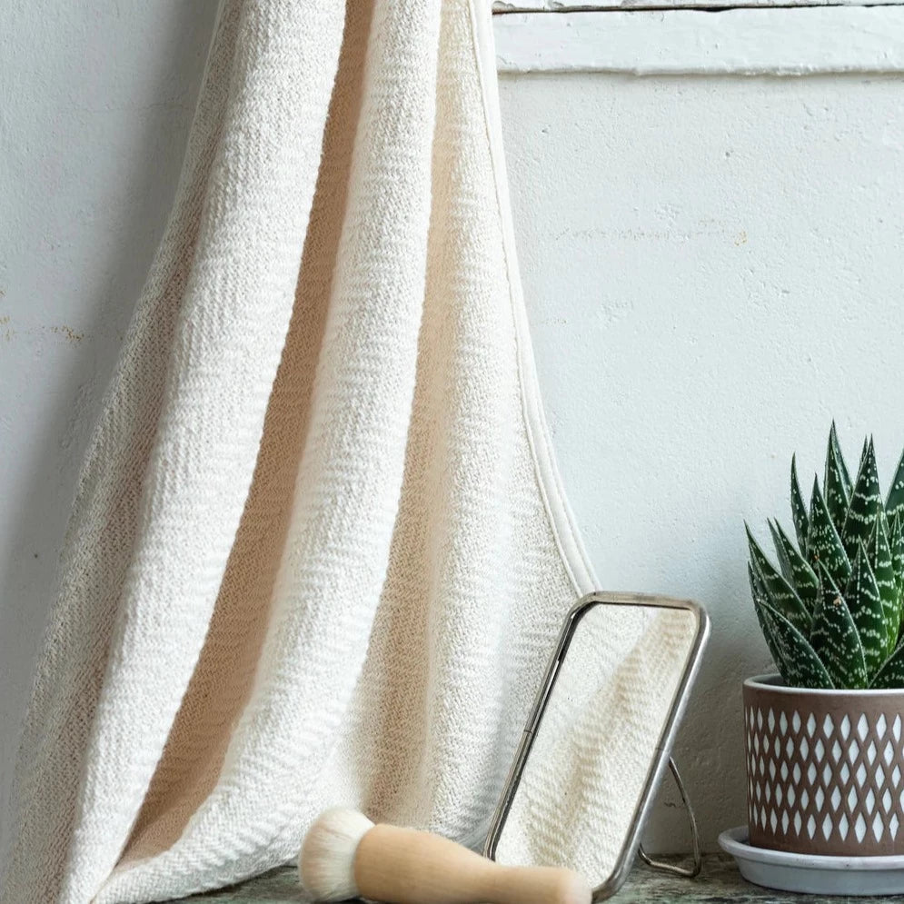 Fog Linen Work Herringbone Cotton Bath Towel | Fog Linen Work | Miss Arthur | Home Goods | Tasmania