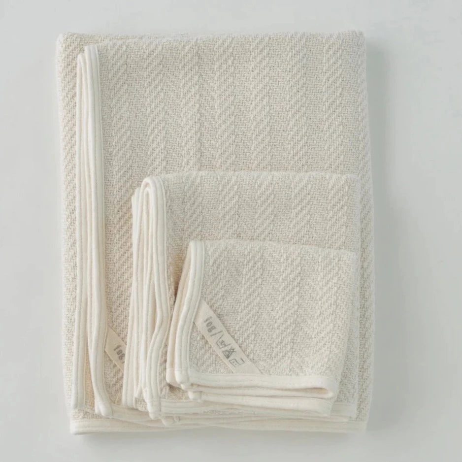 Fog Linen Work Herringbone Cotton Bath Towel | Fog Linen Work | Miss Arthur | Home Goods | Tasmania