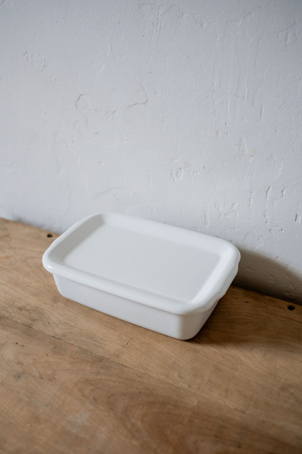 Noda Horo White Enamel Rectangle Deep Food Container Large | Noda Horo | Miss Arthur | Home Goods | Tasmania