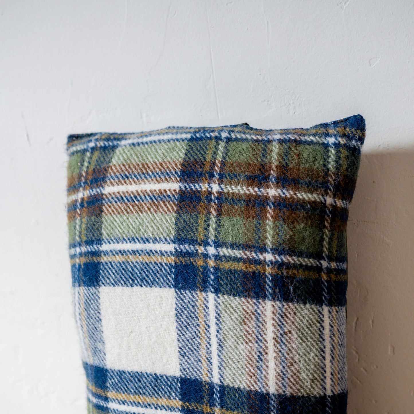 Tweedmill Textiles Kneeler Cushion Tweed Muted Blue Olive | Tweedmill Textiles | Miss Arthur | Home Goods | Tasmania