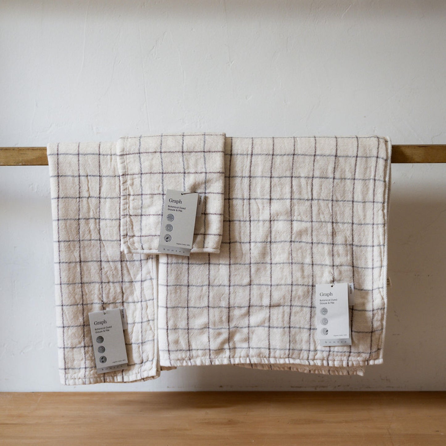 Kontex Graph Hand Towel Earl Grey | Kontex | Miss Arthur | Home Goods | Tasmania