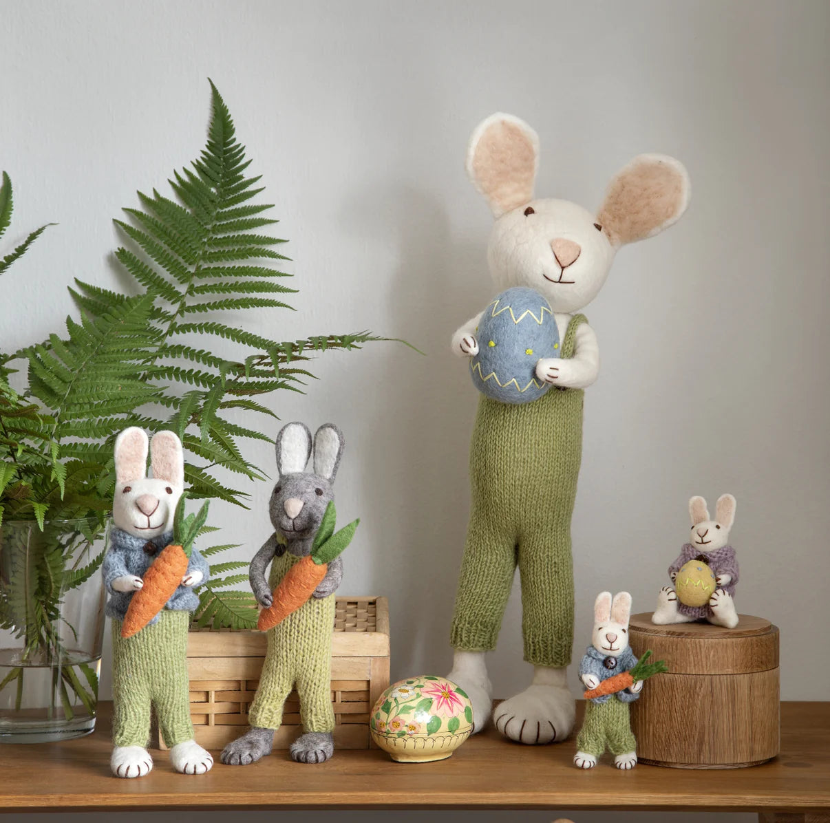 Big Grey Bunny Pants and Carrot | Gry & Sif | Miss Arthur | Home Goods | Tasmania