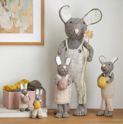 Small Grey Bunny Dress and Egg | Gry & Sif | Miss Arthur | Home Goods | Tasmania