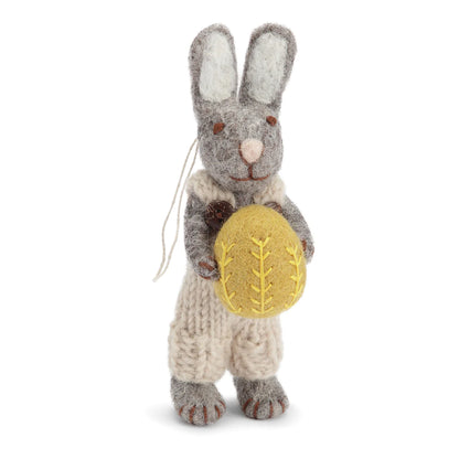 Small Grey Bunny Pants and Yellow Egg | Gry & Sif | Miss Arthur | Home Goods | Tasmania