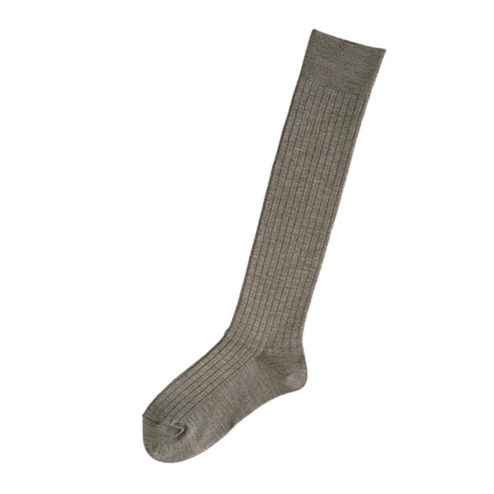 Hakne Merino Wool Ribbed High Socks Beige Medium | Hakne | Miss Arthur | Home Goods | Tasmania