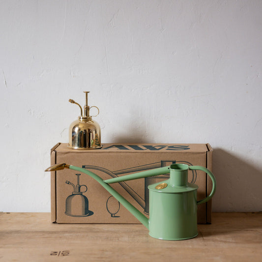 Haws Sage Indoor Can and Brass Mister Set | Haws | Miss Arthur | Home Goods | Tasmania