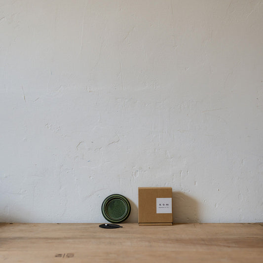 Hibi Ceramic Incense Dish Round Moss | Hibi | Miss Arthur | Home Goods | Tasmania