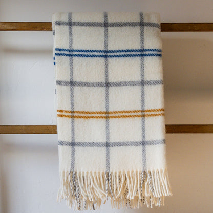 Klippan Tartan Blanket White Yellow | Klippan | Miss Arthur | Home Goods | Tasmania