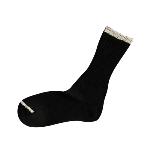 Nishiguchi Kutsushita Boston Silk Cotton Sock Black Large | Nishiguchi Kutsushita | Miss Arthur | Home Goods | Tasmania