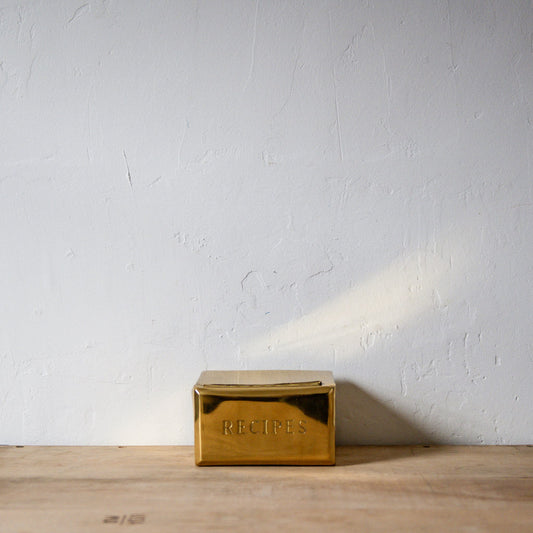 Sir|Madam Brass Recipe Box | Sir|Madam | Miss Arthur | Home Goods | Tasmania