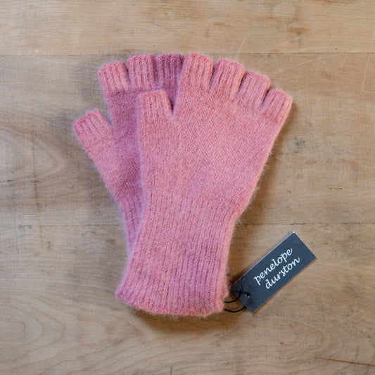 Penelope Durston Angora and Lambswool Fingerless Gloves Shell Pink | Penelope Durston | Miss Arthur | Home Goods | Tasmania