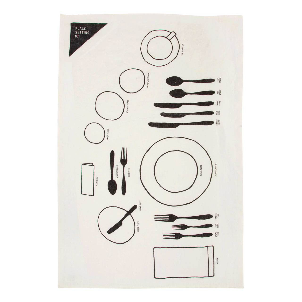 Sir|Madam Place Setting 101 Tea Towel | Sir|Madam | Miss Arthur | Home Goods | Tasmania