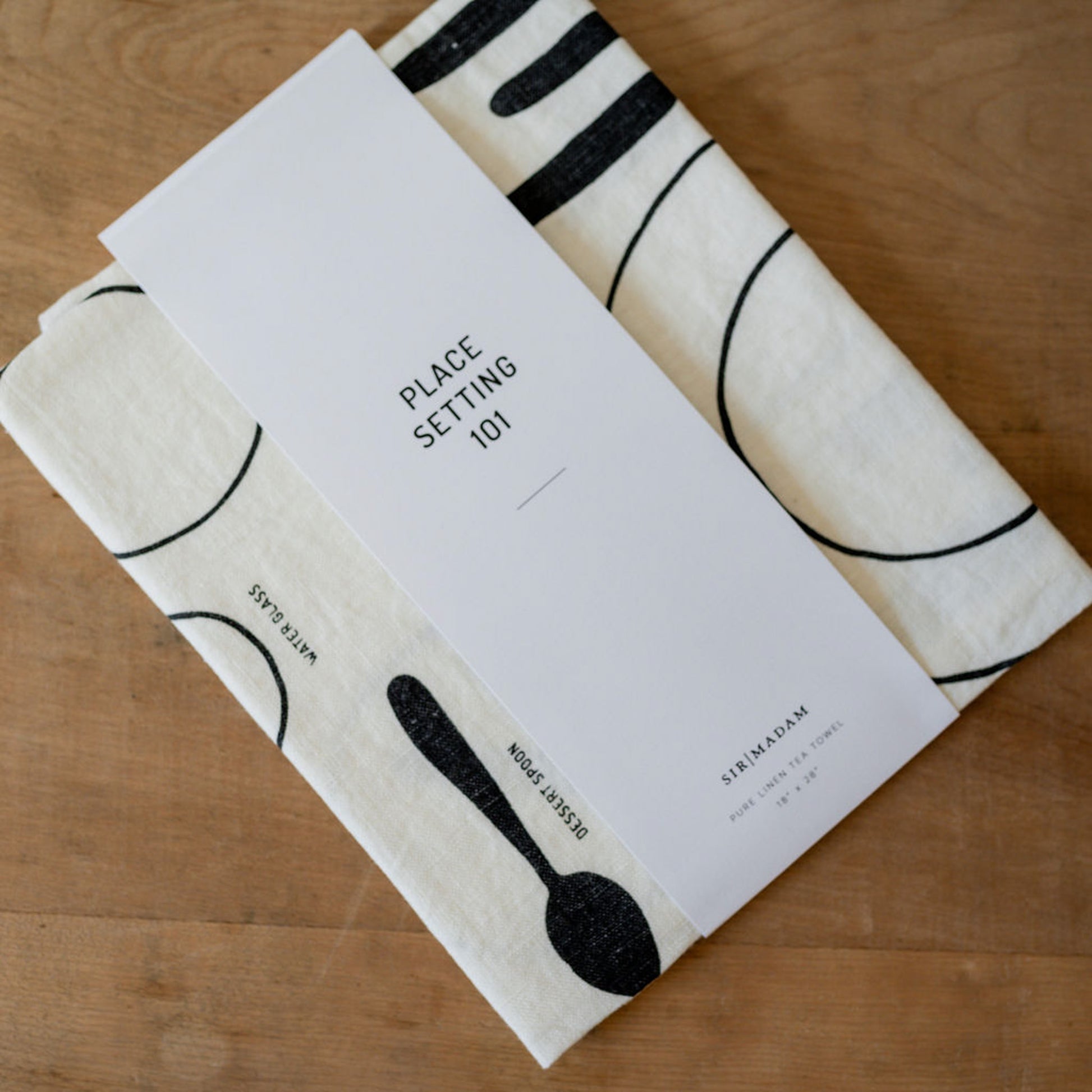 Sir|Madam Place Setting 101 Tea Towel | Sir|Madam | Miss Arthur | Home Goods | Tasmania