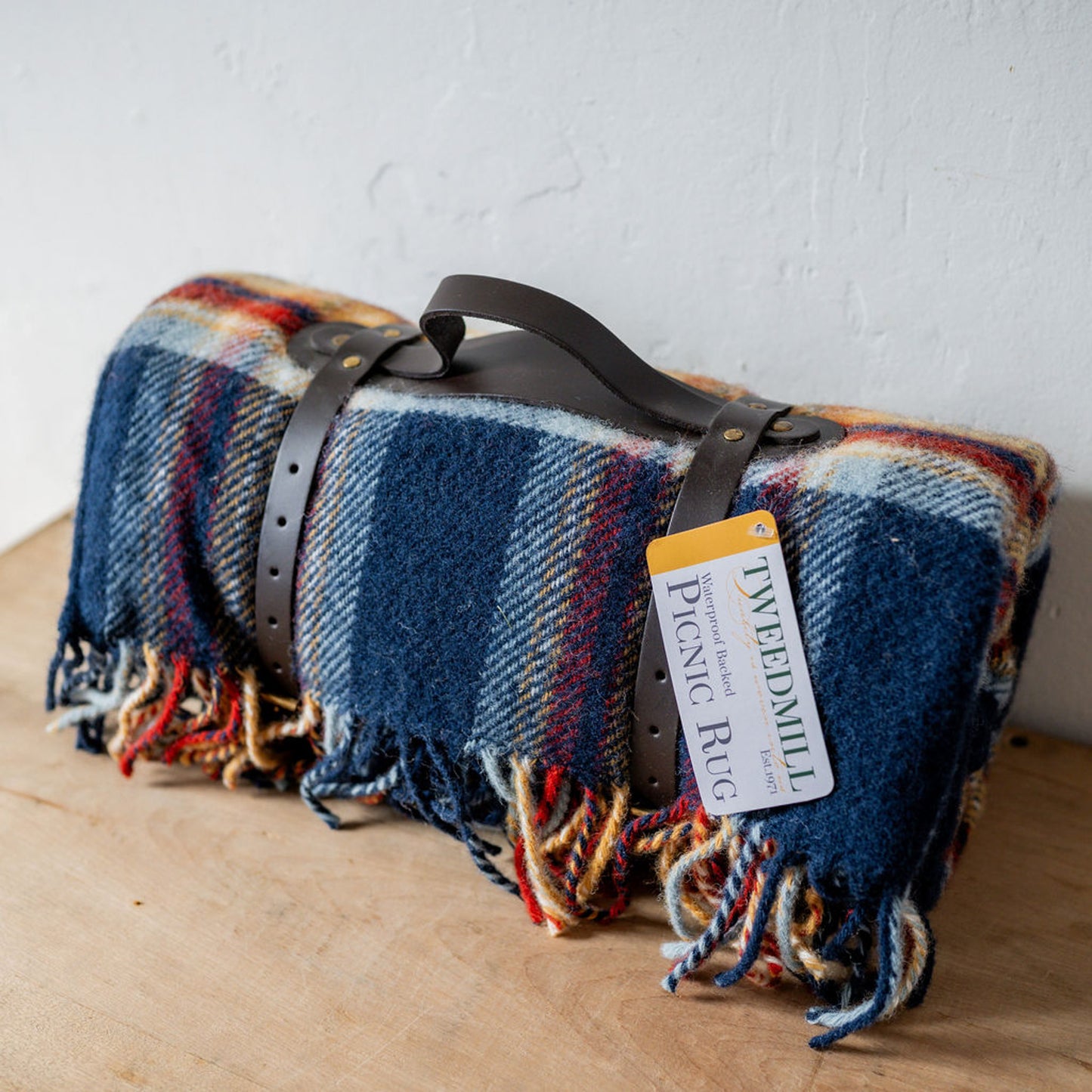 Tweedmill Textiles Polo Wool Rug Jubilee Navy | Tweedmill Textiles | Miss Arthur | Home Goods | Tasmania