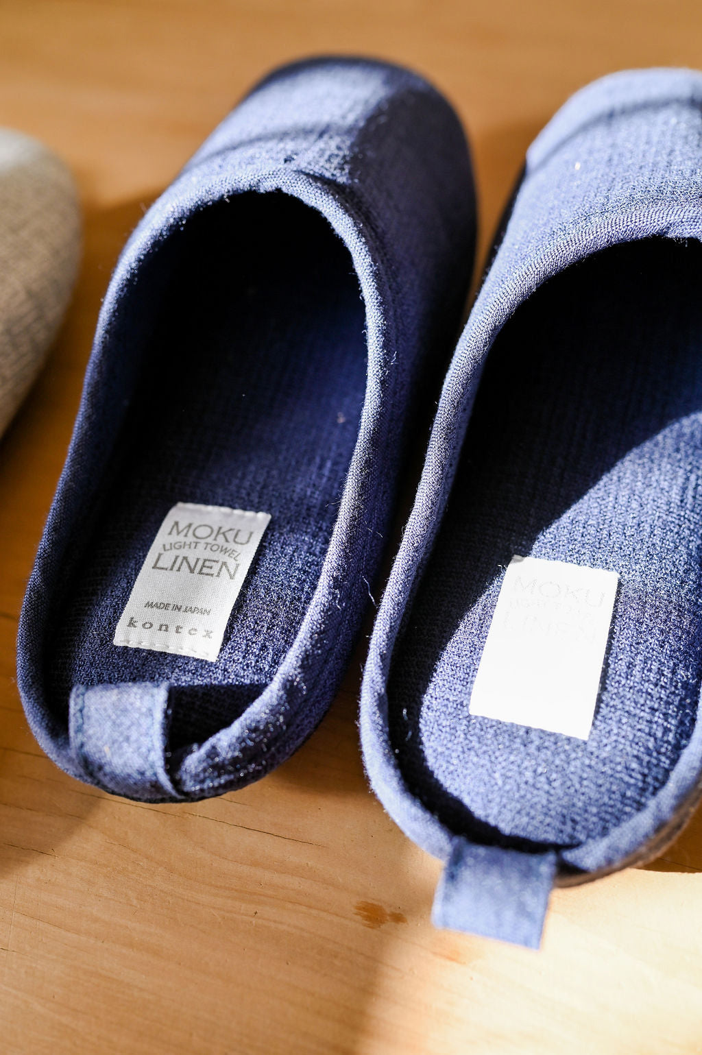 Kontex Moku Light Linen Slippers Navy Large | Kontex | Miss Arthur | Home Goods | Tasmania