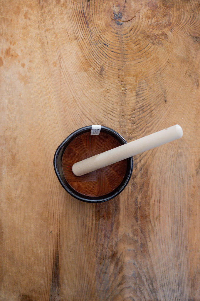 Handmade Black Suri Bowl and Pestle Medium | Motoshige | Miss Arthur | Home Goods | Tasmania