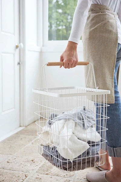 Tosca Laundry Basket Large White | Yamazaki | Miss Arthur | Home Goods | Tasmania